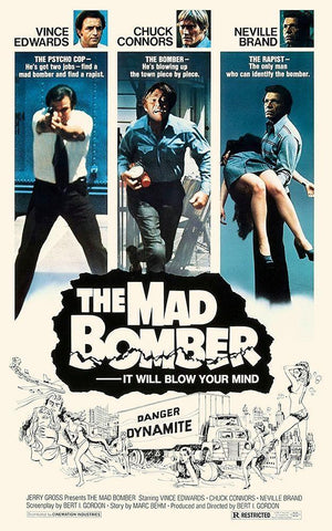 The Mad Bomber Black Ornate Wood Framed Art Print with Double Matting by Hollywood Photo Archive