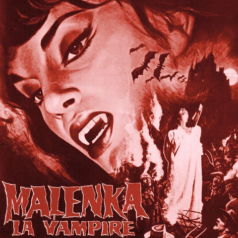 French - Malenka La Vampire White Modern Wood Framed Art Print with Double Matting by Hollywood Photo Archive