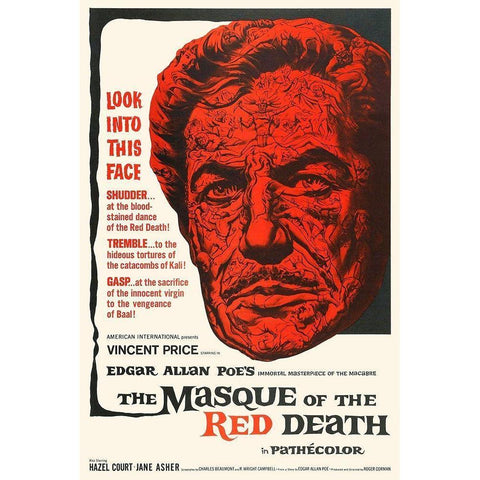 The Masque of the Red Death Gold Ornate Wood Framed Art Print with Double Matting by Hollywood Photo Archive