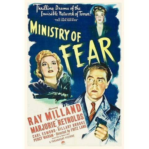 Ministry of Fear Gold Ornate Wood Framed Art Print with Double Matting by Hollywood Photo Archive