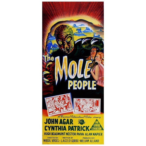 Mole People White Modern Wood Framed Art Print by Hollywood Photo Archive