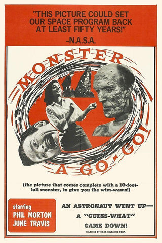 Monster A Go-Go! Black Ornate Wood Framed Art Print with Double Matting by Hollywood Photo Archive