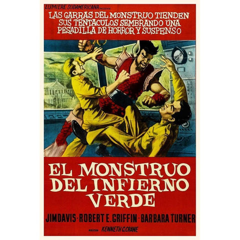 Spanish - Monster From Green Hell White Modern Wood Framed Art Print by Hollywood Photo Archive