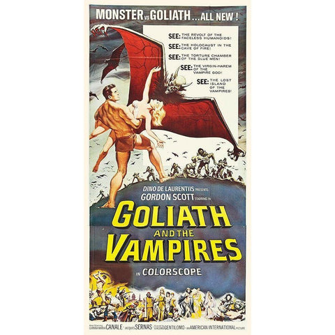 Goliath and the Vampires Black Modern Wood Framed Art Print with Double Matting by Hollywood Photo Archive