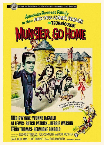 Munster Go Home White Modern Wood Framed Art Print with Double Matting by Hollywood Photo Archive