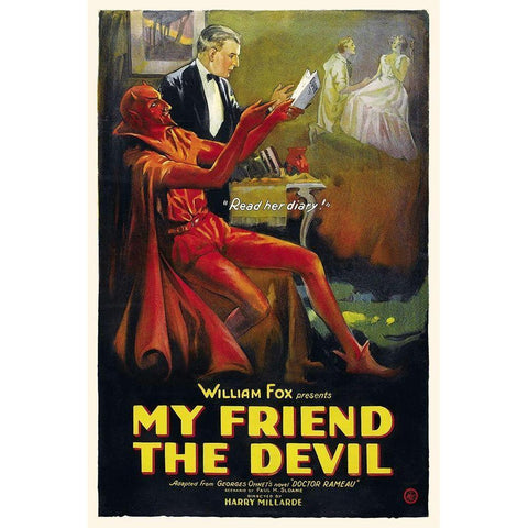 My Friend The Devil Black Modern Wood Framed Art Print with Double Matting by Hollywood Photo Archive