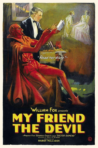 My Friend The Devil White Modern Wood Framed Art Print with Double Matting by Hollywood Photo Archive