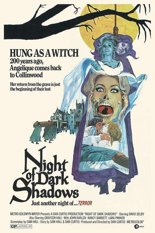 Night of Dark Shadows Black Ornate Wood Framed Art Print with Double Matting by Hollywood Photo Archive