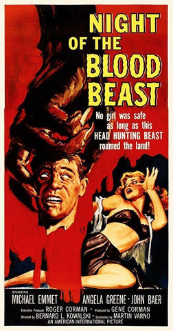 Night of The Blood Beast Black Ornate Wood Framed Art Print with Double Matting by Hollywood Photo Archive