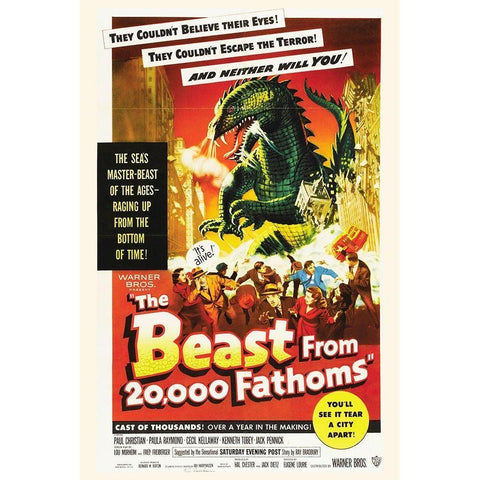 The Beast from 20,000 Fathoms Gold Ornate Wood Framed Art Print with Double Matting by Hollywood Photo Archive