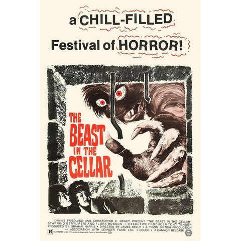 The Beast in the Cellar Black Modern Wood Framed Art Print with Double Matting by Hollywood Photo Archive