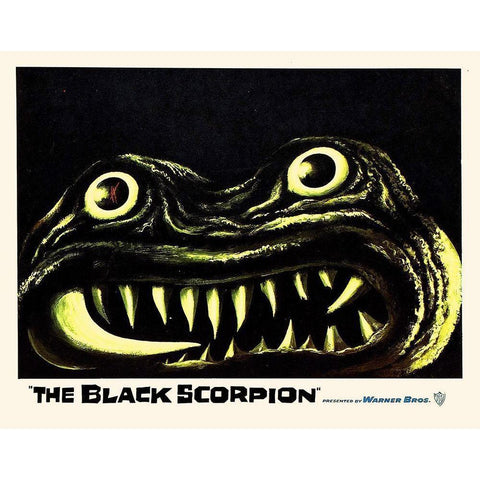 The Black Scorpion - Lobby Card Black Modern Wood Framed Art Print with Double Matting by Hollywood Photo Archive