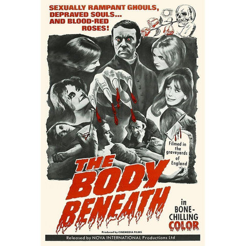 The Body Beneath White Modern Wood Framed Art Print by Hollywood Photo Archive