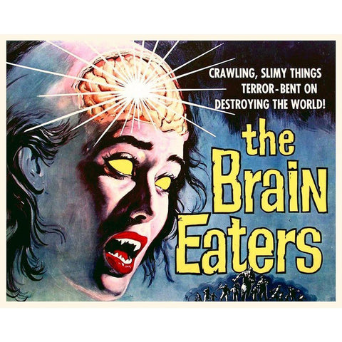 The Brain Eaters Black Modern Wood Framed Art Print with Double Matting by Hollywood Photo Archive