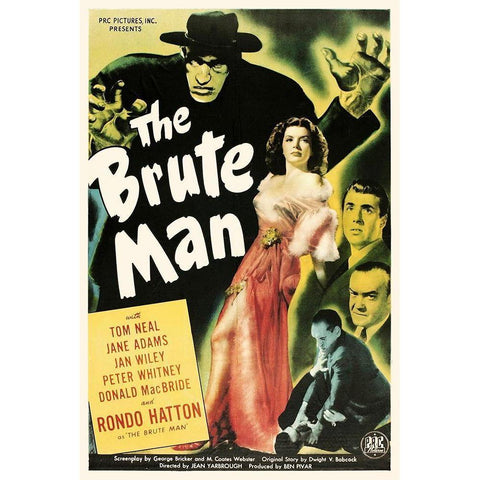 The Brute Man Black Modern Wood Framed Art Print with Double Matting by Hollywood Photo Archive