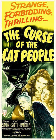 The Curse of the Cat People White Modern Wood Framed Art Print with Double Matting by Hollywood Photo Archive