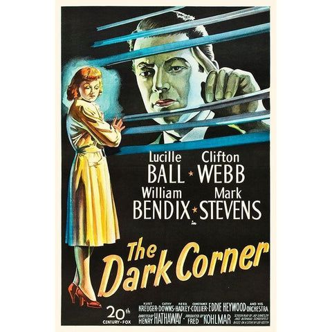 The Dark Corner White Modern Wood Framed Art Print by Hollywood Photo Archive