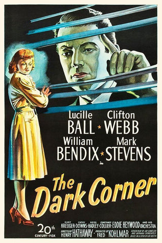 The Dark Corner White Modern Wood Framed Art Print with Double Matting by Hollywood Photo Archive