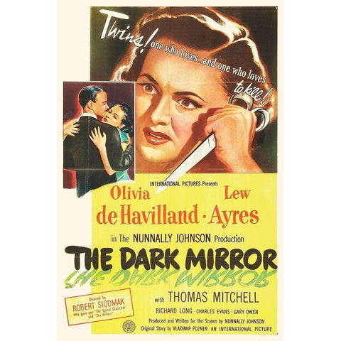 The Dark Mirror Gold Ornate Wood Framed Art Print with Double Matting by Hollywood Photo Archive