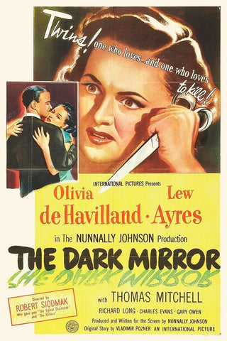 The Dark Mirror Black Ornate Wood Framed Art Print with Double Matting by Hollywood Photo Archive