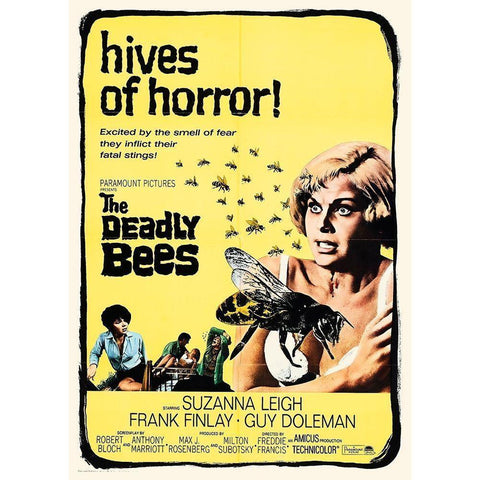 The Deadly Bees Black Modern Wood Framed Art Print with Double Matting by Hollywood Photo Archive