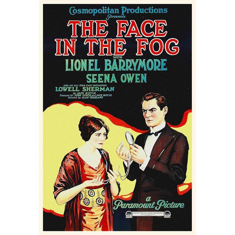 The Face in the Fog White Modern Wood Framed Art Print by Hollywood Photo Archive