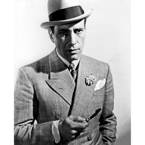 Humphrey Bogart Gold Ornate Wood Framed Art Print with Double Matting by Hollywood Photo Archive