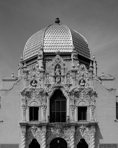 Garfield Park Golden Dome Fieldhouse Chicago Illinois Black Ornate Wood Framed Art Print with Double Matting by Highsmith, Carol