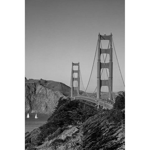 Golden Gate Bridge San Francisco California White Modern Wood Framed Art Print by Highsmith, Carol