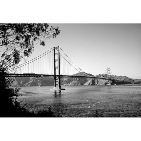 Golden Gate Bridge San Francisco California White Modern Wood Framed Art Print by Highsmith, Carol