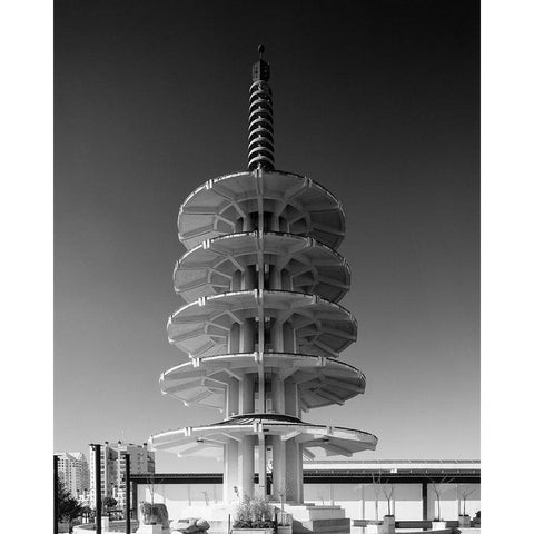 Japantown Peace Pagoda San Francisco California Black Modern Wood Framed Art Print with Double Matting by Highsmith, Carol