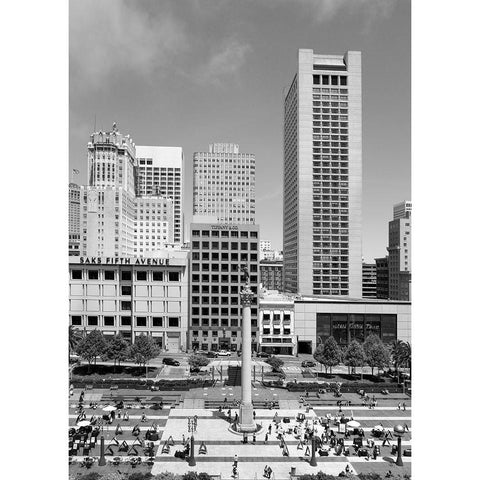 Union Square San Francisco California White Modern Wood Framed Art Print by Highsmith, Carol