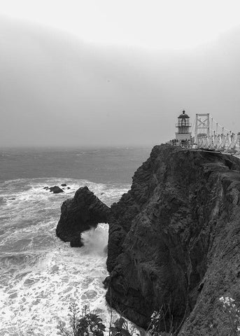 The Point Bonita Lighthouse San Francisco California Black Ornate Wood Framed Art Print with Double Matting by Highsmith, Carol