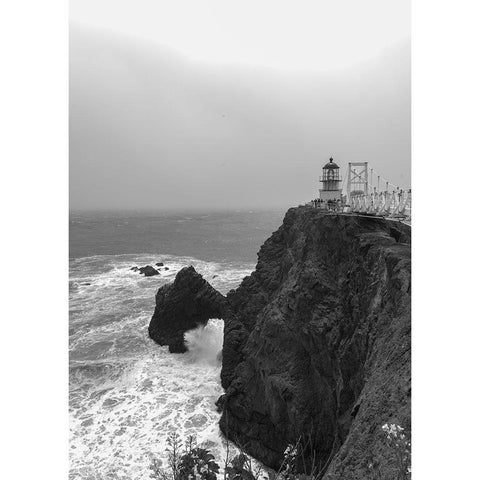 The Point Bonita Lighthouse San Francisco California Black Modern Wood Framed Art Print by Highsmith, Carol