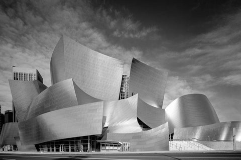 Frank Gehrys Walt Disney Concert Hall Los Angeles California White Modern Wood Framed Art Print with Double Matting by Highsmith, Carol