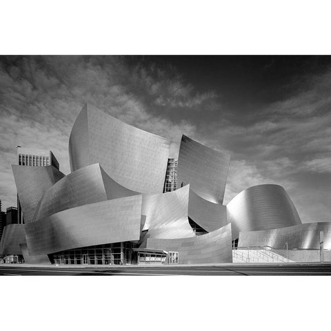 Frank Gehrys Walt Disney Concert Hall Los Angeles California Black Modern Wood Framed Art Print by Highsmith, Carol