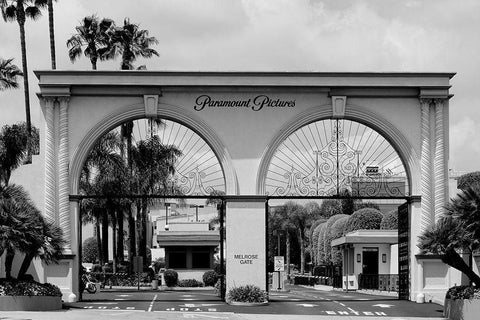 Paramount Pictures entrance gate Hollywood Los Angeles California White Modern Wood Framed Art Print with Double Matting by Highsmith, Carol