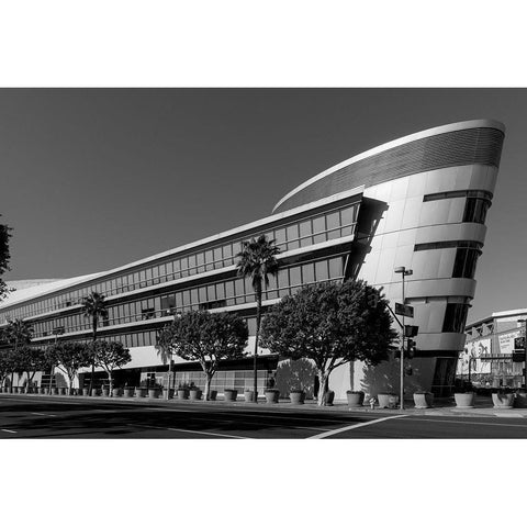 Staples Center sports arena Los Angeles California Black Modern Wood Framed Art Print with Double Matting by Highsmith, Carol