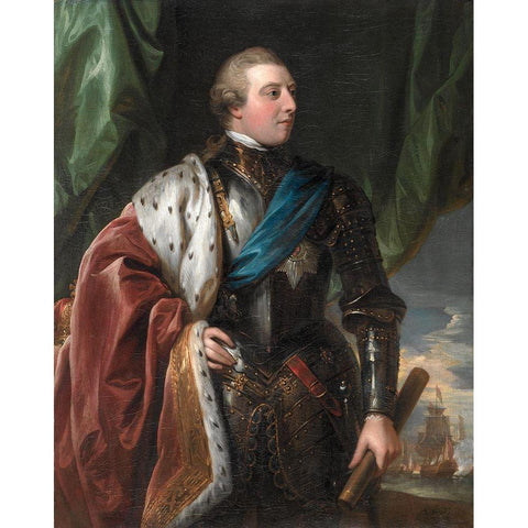 George III White Modern Wood Framed Art Print by West, Benjamin