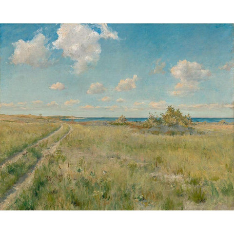 The Old Road to the Sea White Modern Wood Framed Art Print by Chase, William Merritt