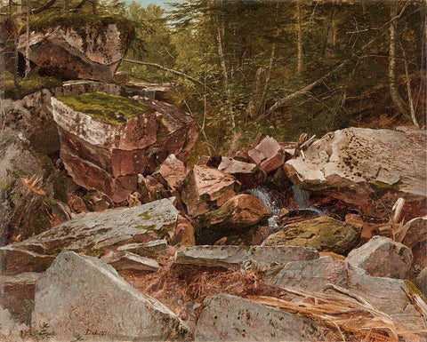 Study North Conway New Hampshire Black Ornate Wood Framed Art Print with Double Matting by Johnson, David