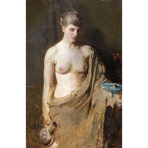 Hebe Black Modern Wood Framed Art Print by Thayer, Abbott Handerson