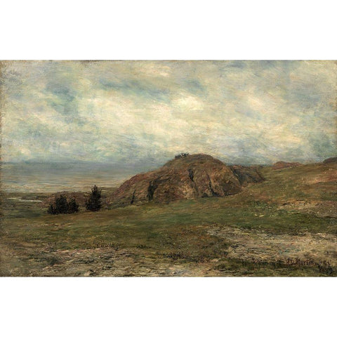 Wild Coast Newport White Modern Wood Framed Art Print by Martin, Homer Dodge