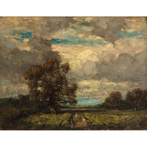 The Lone Sentinel Black Modern Wood Framed Art Print by Ranger, Henry Ward