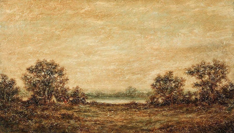 Yellow Light White Modern Wood Framed Art Print with Double Matting by Blakelock, Ralph A.