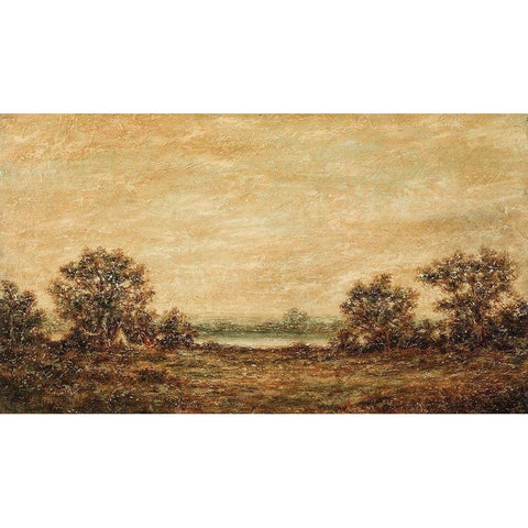 Yellow Light Black Modern Wood Framed Art Print by Blakelock, Ralph A.