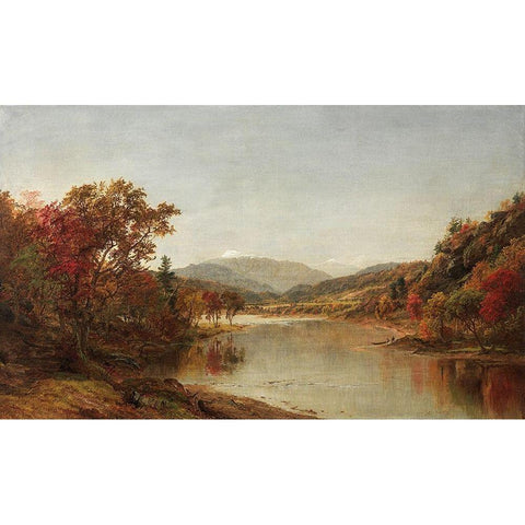 Mount Washington New Hampshire Black Modern Wood Framed Art Print by Cropsey, Jasper F.