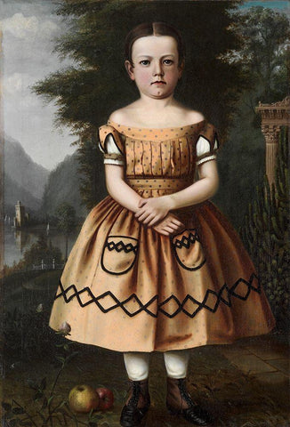 Minnie Willard Black Ornate Wood Framed Art Print with Double Matting by Willard, Archibald