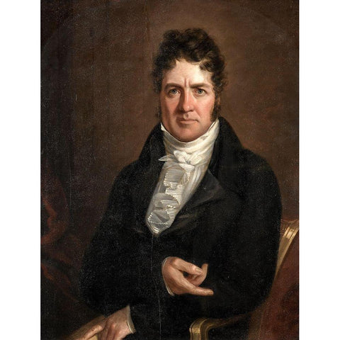 Thomas Abthorpe Cooper Black Modern Wood Framed Art Print with Double Matting by Jarvis, John Wesley