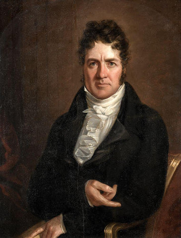 Thomas Abthorpe Cooper Black Ornate Wood Framed Art Print with Double Matting by Jarvis, John Wesley